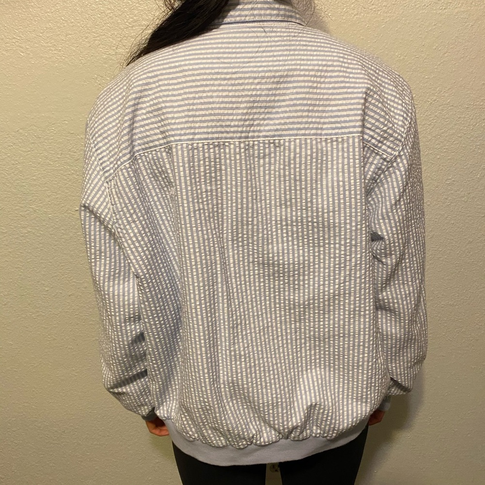 ✨light periwinkle striped golf jacket💙✨